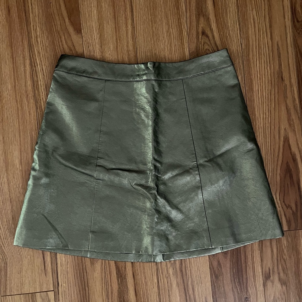 Women’s Hollister Metallic Gold Faux Leather Mini Skirt